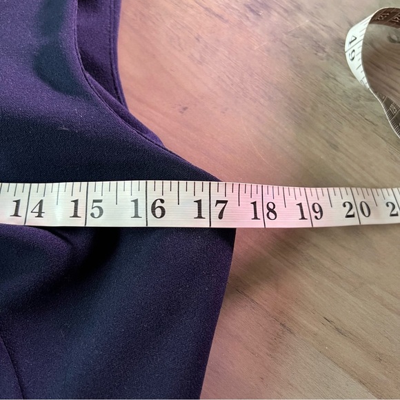 Calvin Klein Dark Navy Size 10 Fit & Flare Midi Dress Sleeveless Belted - Picture 5 of 11